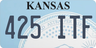 KS license plate 425ITF