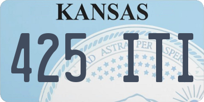 KS license plate 425ITI
