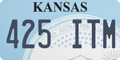KS license plate 425ITM