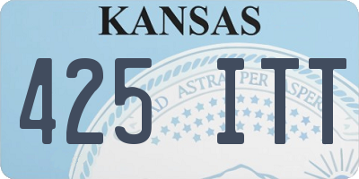 KS license plate 425ITT