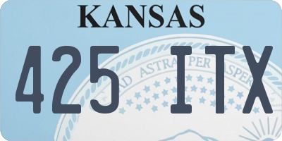 KS license plate 425ITX