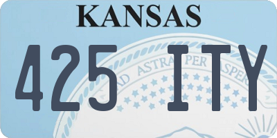 KS license plate 425ITY