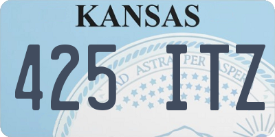 KS license plate 425ITZ