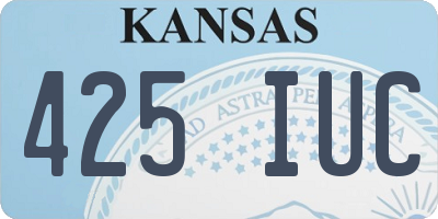 KS license plate 425IUC