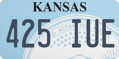 KS license plate 425IUE