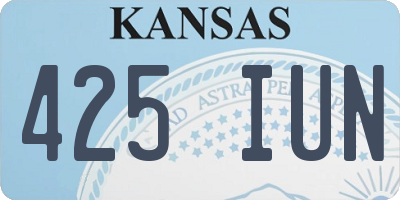 KS license plate 425IUN