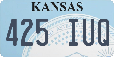 KS license plate 425IUQ