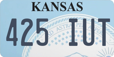 KS license plate 425IUT