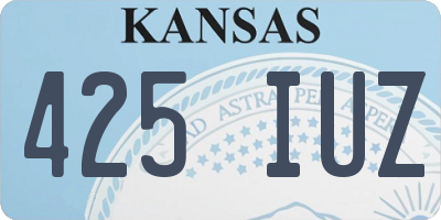 KS license plate 425IUZ