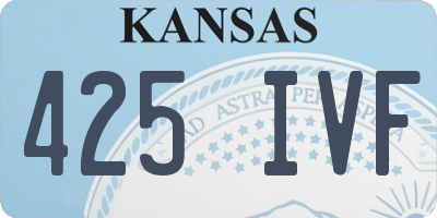 KS license plate 425IVF