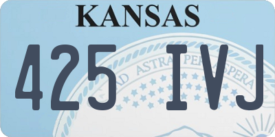 KS license plate 425IVJ