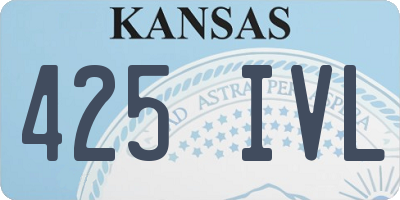 KS license plate 425IVL