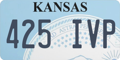 KS license plate 425IVP