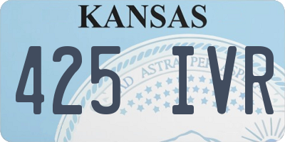 KS license plate 425IVR