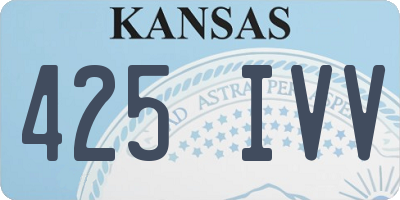 KS license plate 425IVV