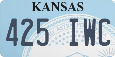 KS license plate 425IWC