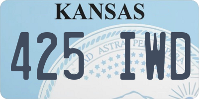 KS license plate 425IWD
