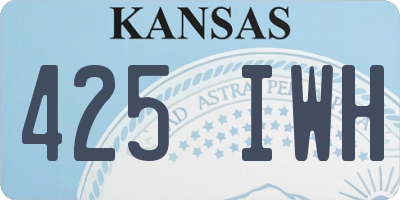 KS license plate 425IWH