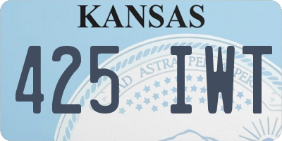 KS license plate 425IWT