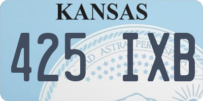 KS license plate 425IXB