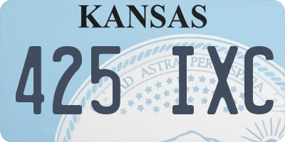 KS license plate 425IXC