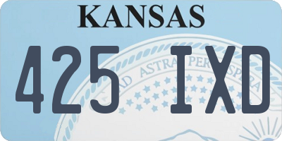 KS license plate 425IXD