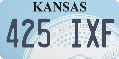 KS license plate 425IXF