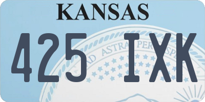 KS license plate 425IXK
