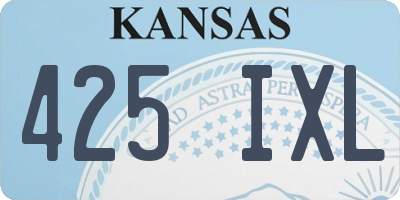 KS license plate 425IXL