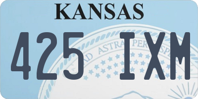 KS license plate 425IXM