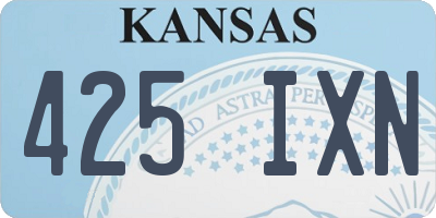 KS license plate 425IXN