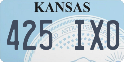 KS license plate 425IXO