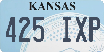 KS license plate 425IXP
