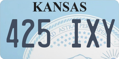 KS license plate 425IXY