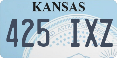KS license plate 425IXZ