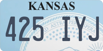 KS license plate 425IYJ