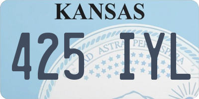 KS license plate 425IYL
