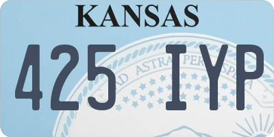 KS license plate 425IYP