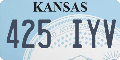 KS license plate 425IYV