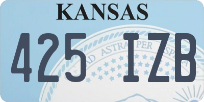 KS license plate 425IZB