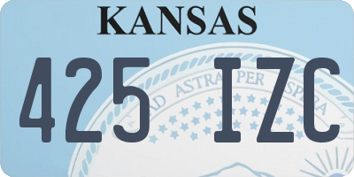 KS license plate 425IZC