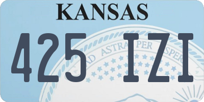 KS license plate 425IZI
