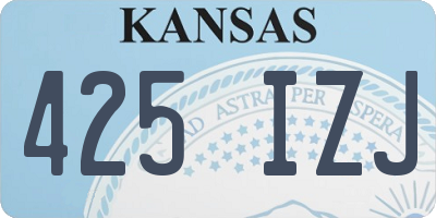 KS license plate 425IZJ