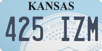 KS license plate 425IZM
