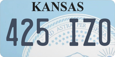 KS license plate 425IZO