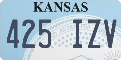 KS license plate 425IZV