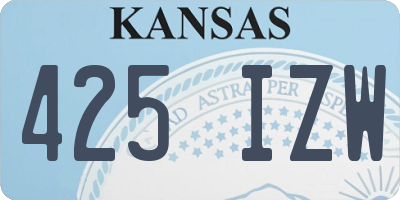 KS license plate 425IZW