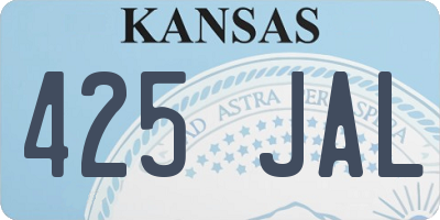 KS license plate 425JAL