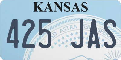 KS license plate 425JAS