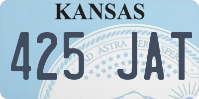 KS license plate 425JAT